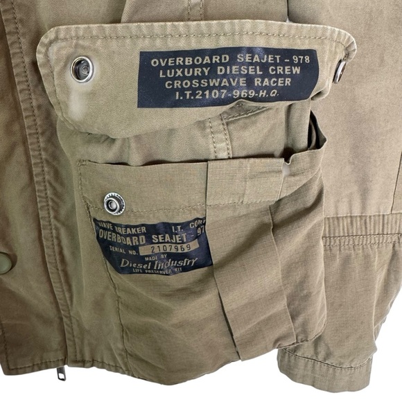 Diesel Overboard Seajet Crew Crosswave Racer Jacket 
Military Green Size S - Picture 6 of 12